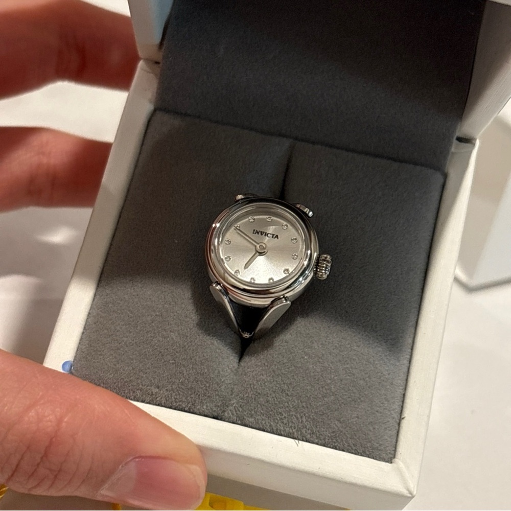 Invicta Angel Women's Ring Watch - 17.5mm, Steel NWT